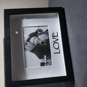 10×8 shadow box, "love" picture frame. Holds a 4x6 picture.